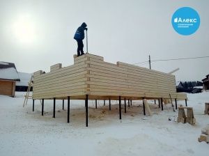 Возведение деревянных стен в зимний период